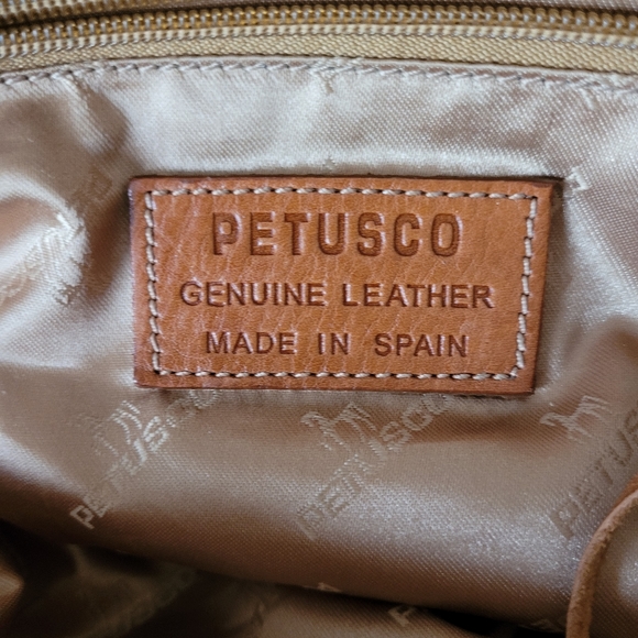 Italian Petusco Leather Hobo Handbag - Picture 3 of 12